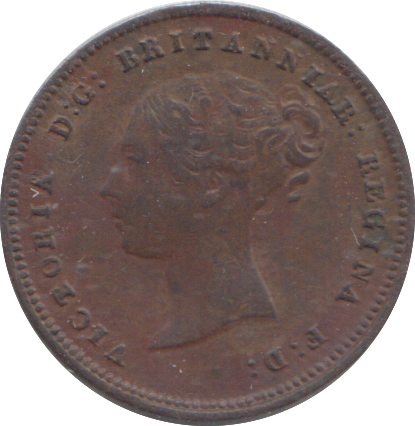 1843 HALF FARTHING ( GVF )