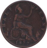 1877 HALFPENNY ( FINE )