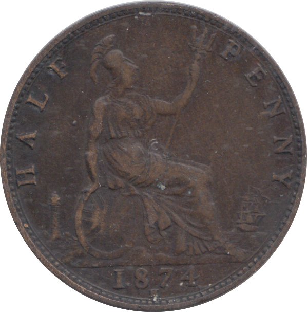 1874 HALFPENNY ( GF )