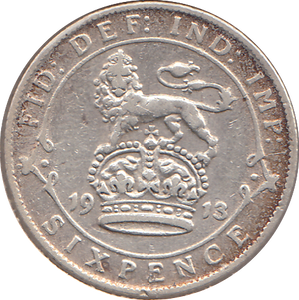1913 SIXPENCE ( GF )