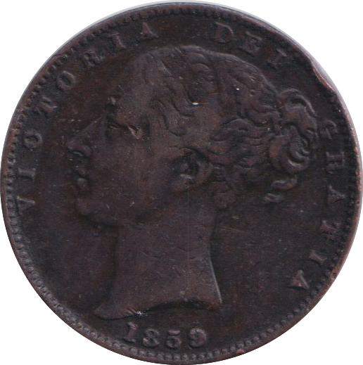 1859 FARTHING ( VF )