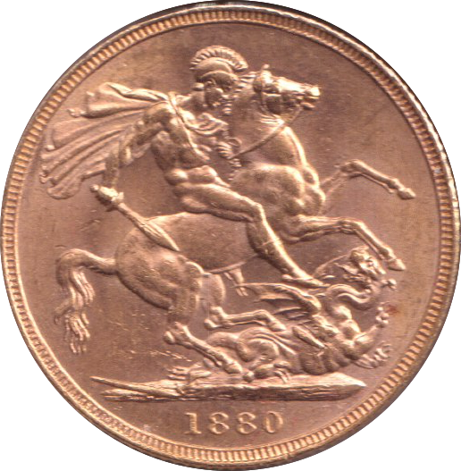 1880 GOLD SOVEREIGN ( UNC )