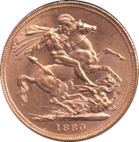 1880 GOLD SOVEREIGN ( UNC )