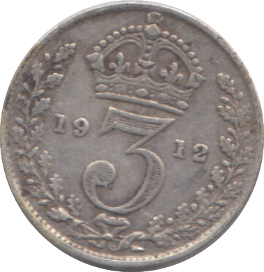 1912 THREEPENCE ( FINE )