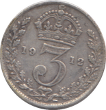 1912 THREEPENCE ( FINE )