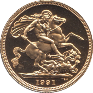 1991 GOLD SOVEREIGN ( PROOF )