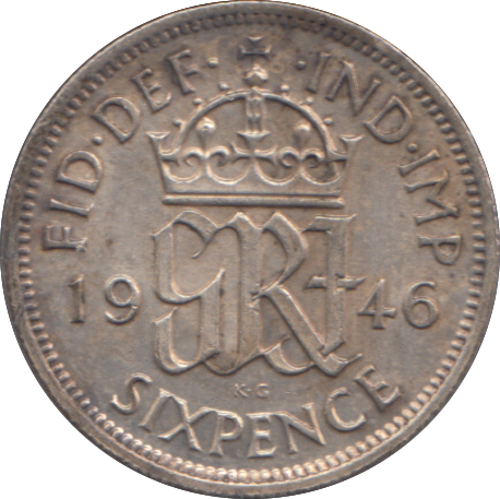 1946 SIXPENCE ( UNC )