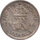1946 SIXPENCE ( UNC )