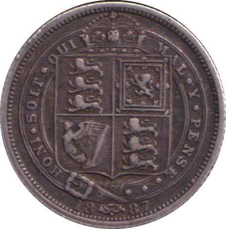 1887 SIXPENCE ( GF )