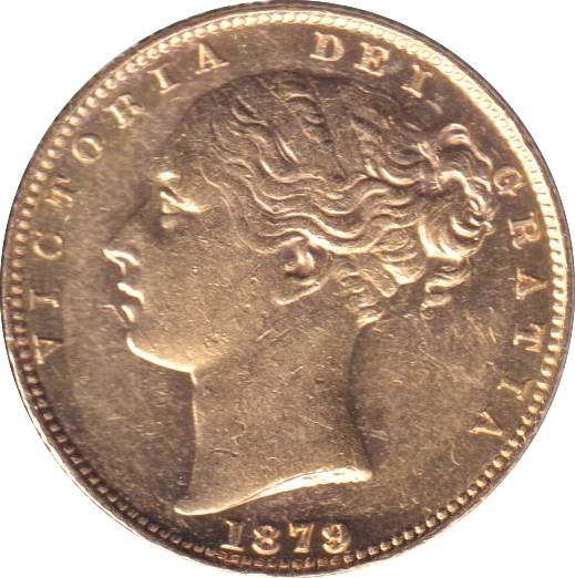 1879 GOLD SOVEREIGN ( EF )