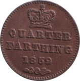 1852 QUARTER FARTHING ( UNC )