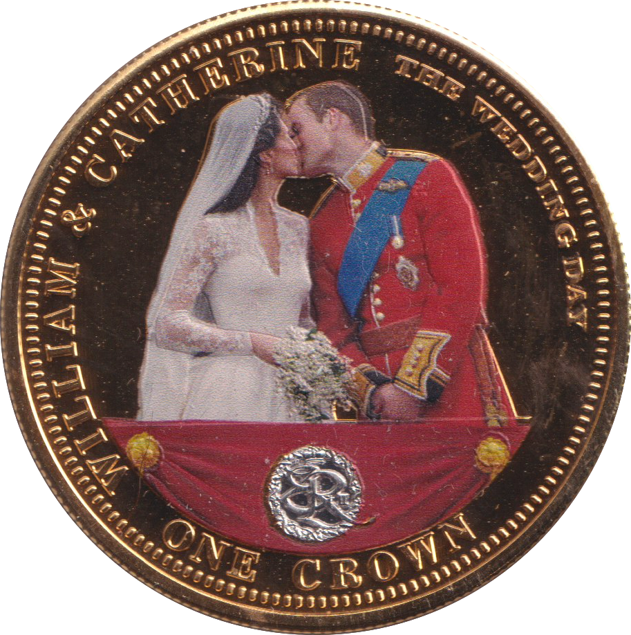 2013 WILLIAM AND CATHERINE COMMEMORATIVE CROWN TRISTAN DA CUNHA