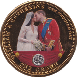 2013 WILLIAM AND CATHERINE COMMEMORATIVE CROWN TRISTAN DA CUNHA