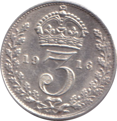 1916 THREEPENCE ( VF )