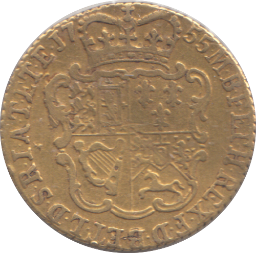 1755 GOLD HALF GUINEA ( VF )
