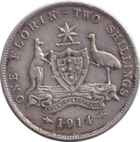 1914 SILVER FLORIN AUSTRALIA