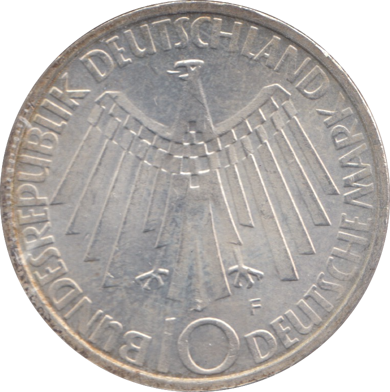 1972 SILVER WEST GERMANY 10 MARK OLYMPIC