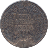 1894 INDIA TWO ANNAS