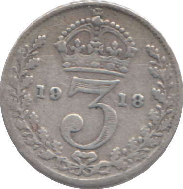 1918 THREEPENCE ( FINE )