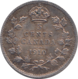 1910 SILVER CANADA 5 CENT