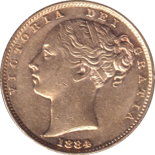 1884 GOLD SOVEREIGN ( EF )
