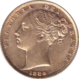1884 GOLD SOVEREIGN ( EF )