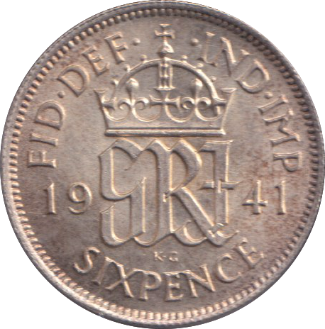 1941 SIXPENCE ( UNC )