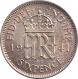 1941 SIXPENCE ( UNC )