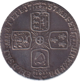 1757 SIXPENCE ( VF )