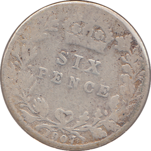 1907 SIXPENCE ( NF )