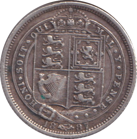 1887 SIXPENCE ( GF )