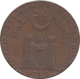 1794 CHICHESTER JOHN HOWARD HALFPENNY TOKEN