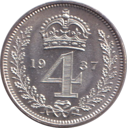 1937 MAUNDY FOURPENCE ( PROOF )