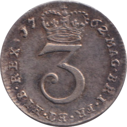 1762 MAUNDY THREEPENCE ( EF )