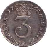 1762 MAUNDY THREEPENCE ( EF )