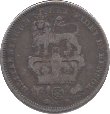 1827 SIXPENCE ( FINE )