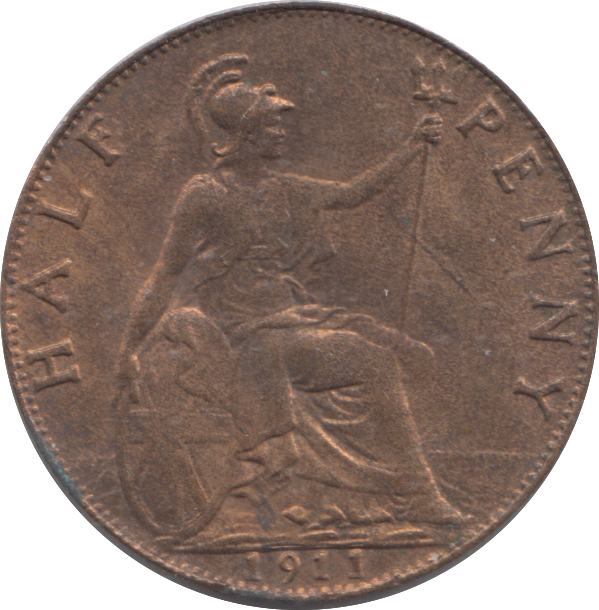 1911 HALF PENNY ( EF )
