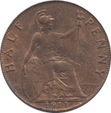 1911 HALF PENNY ( EF )