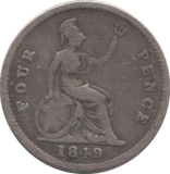 1849 FOURPENCE ( FINE )