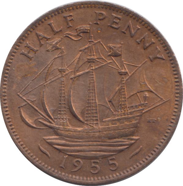 1955 HALF PENNY ( UNC )
