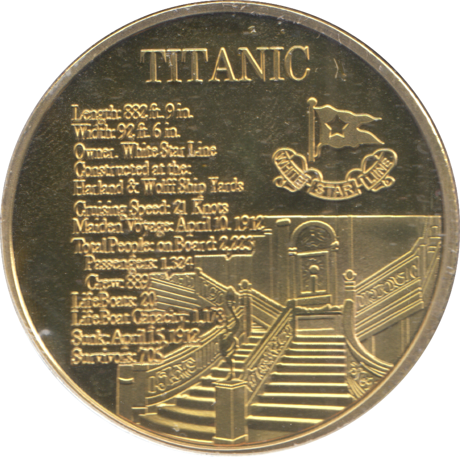 2000 TITANIC COMMEMORATIVE MEDALLION