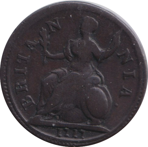 1717 DUMP FARTHING SCARCE ( GVF )