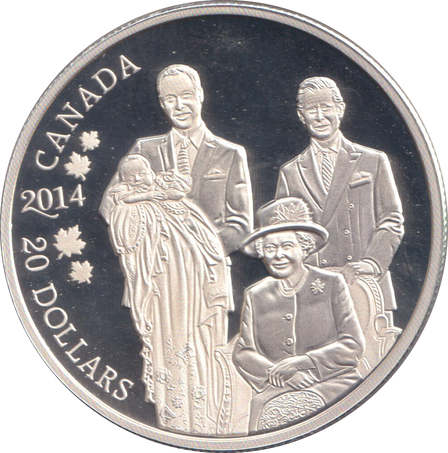 2014 SILVER PROOF 20 DOLLARS CANADA