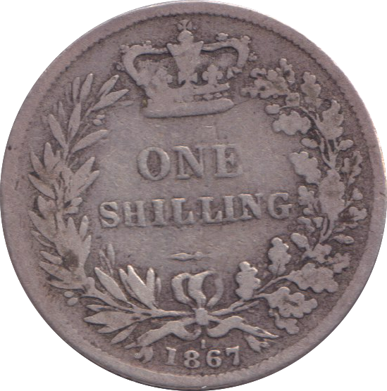 1867 SHILLING DIE NO.1 ( FINE )