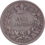 1867 SHILLING DIE NO.1 ( FINE )