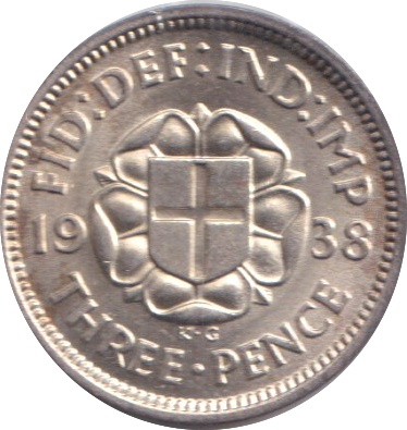 1938 THREEPENCE ( BU )