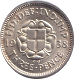 1938 THREEPENCE ( BU )