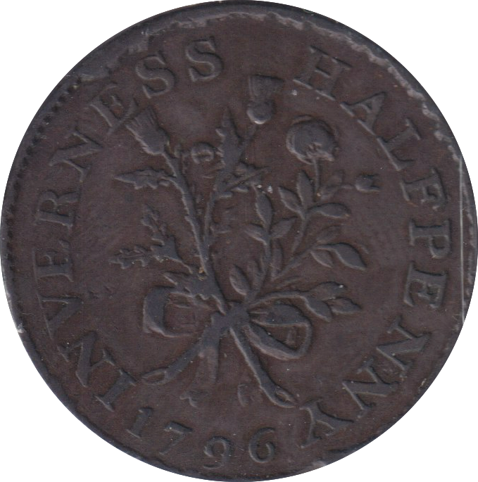 1796 HALF PENNY TOKEN INVERNESS