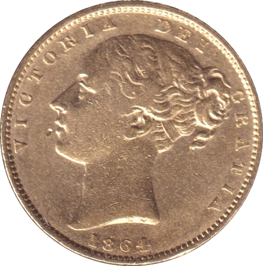 1864 GOLD SOVEREIGN ( GVF )