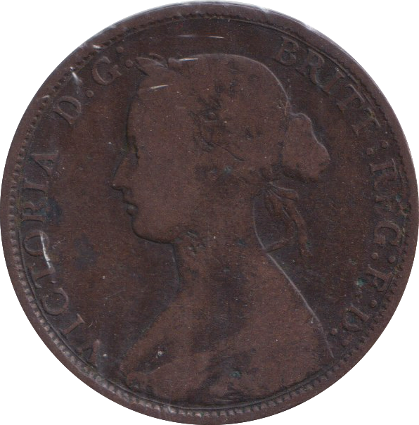 1872 HALFPENNY ( NF )